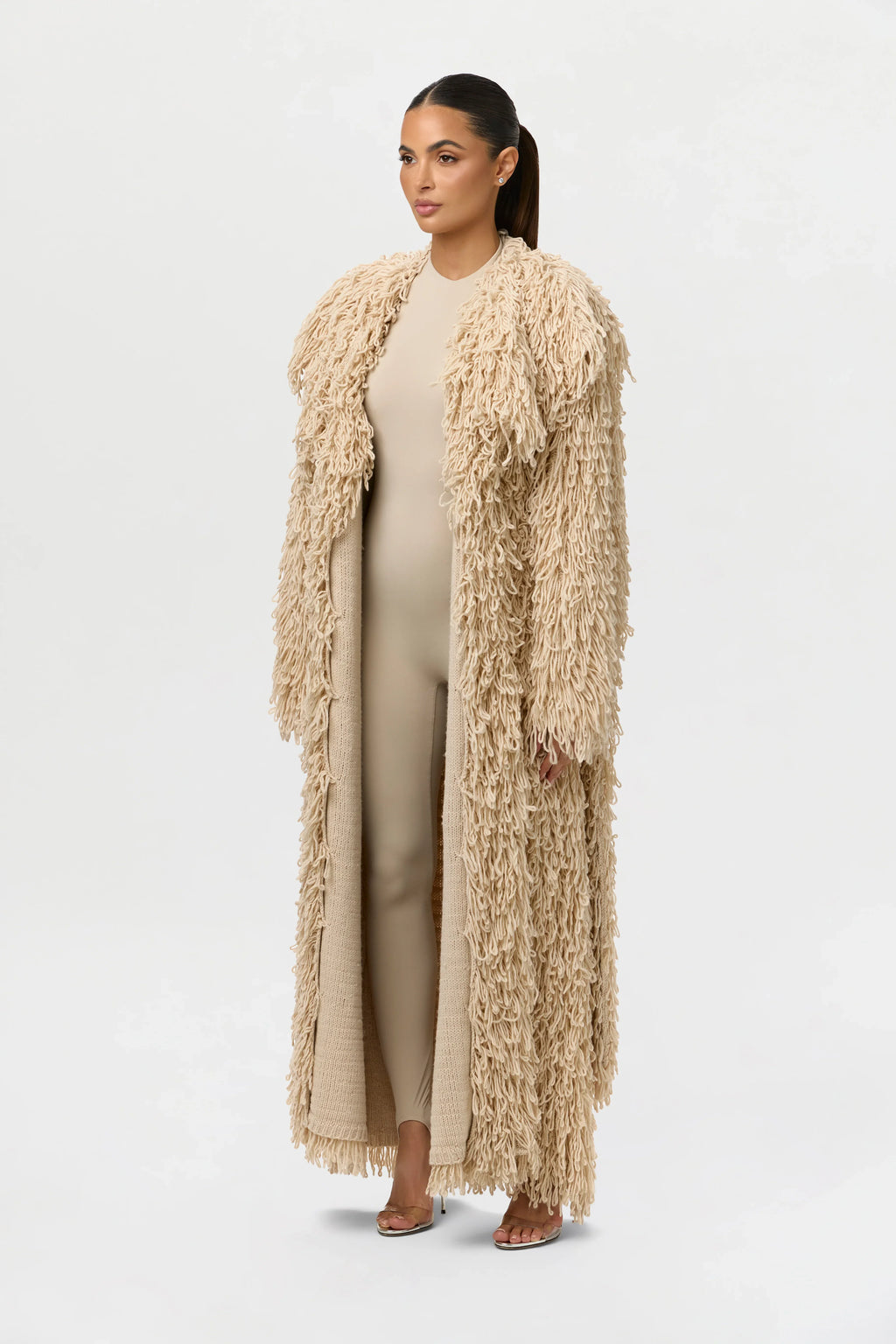 Knit Shaggy Loop Coat