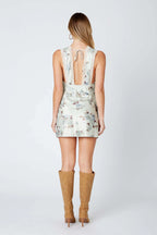 Floral Satin Mini Dress