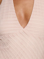 Miravelle Halter Frill Mini Dress Light Pink