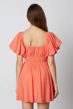 Puff Sleeve Mini Dress