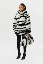Faux Fur Animal Print Purse