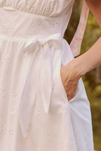 Antoinette Cotton Eyelet Lace Midi Dress