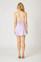 Double Twist Satin Mini Dress