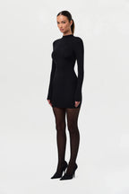 Naked Mock Neck Mini Dress