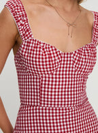 Faubert Mini Dress Red Gingham Petite