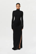 Butter Contour High Slit Maxi Dress
