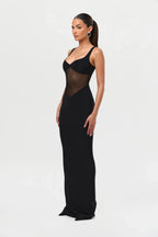 Hourglass Mesh Contrast Dress
