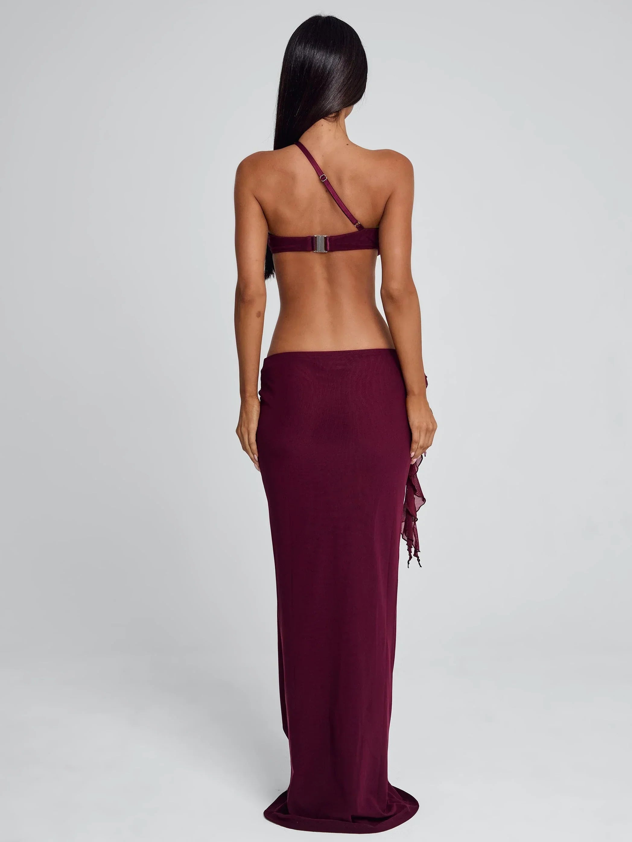 RAER MAXI DRESS BURGUNDY
