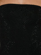 Jemira Strapless Shimmer Mini Dress Black