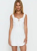 Alyana Textured Mini Dress White