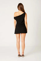 Ruched One Shoulder Mini Dress
