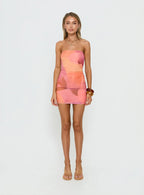 Dark Moon Strapless Mini Dress Multi