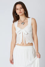 Eyelet Tie Top