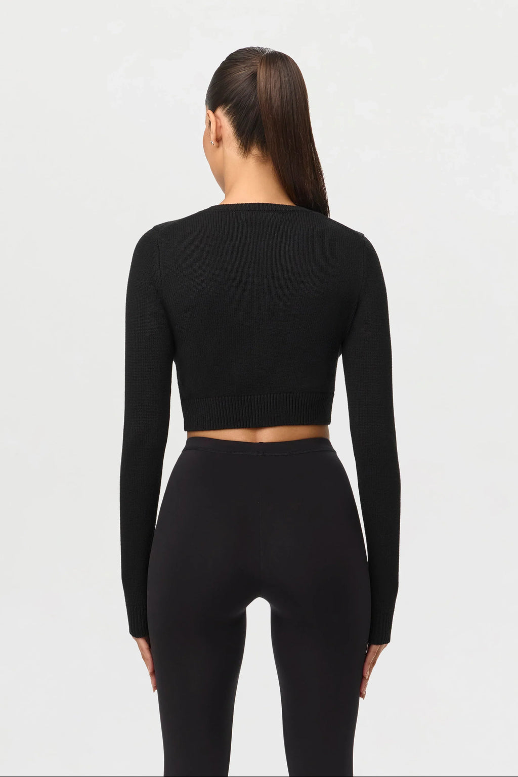 Knit Cropped Cardigan Top