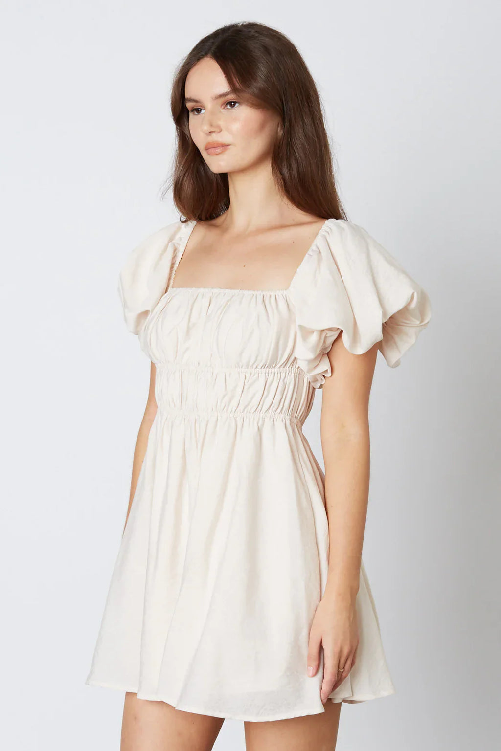 Puff Sleeve Mini Dress