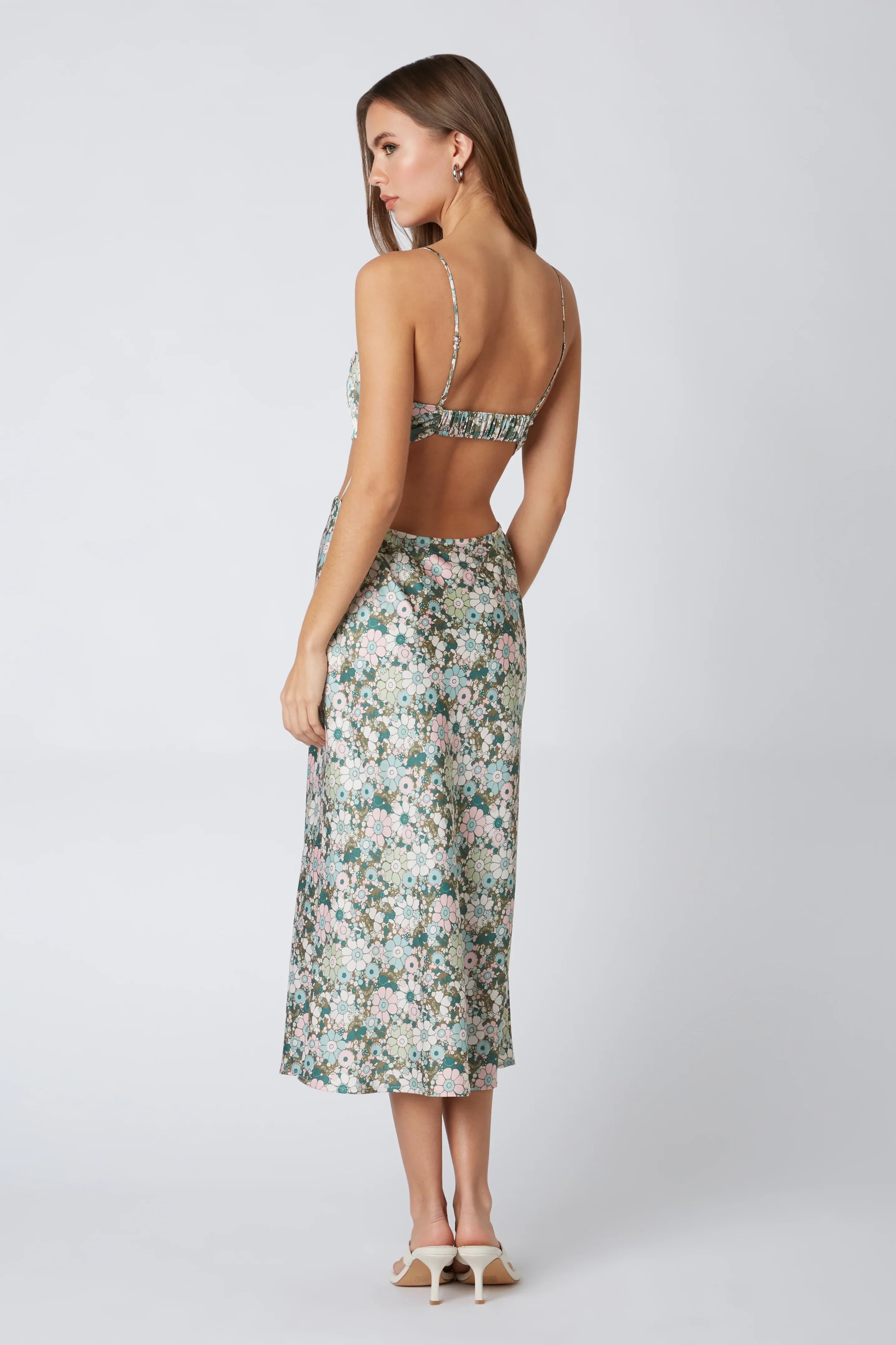 Retro Cut Out Midi Dress