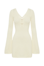 Kayleigh Crochet Knit Mini Dress - White