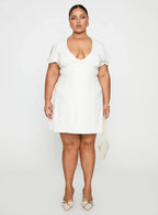 Florie Corset Mini Dress White Curve