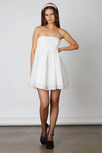 Strapless Organza Babydoll Dress