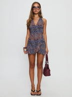 Tatyana Halter Mini Dress Paisley Multi