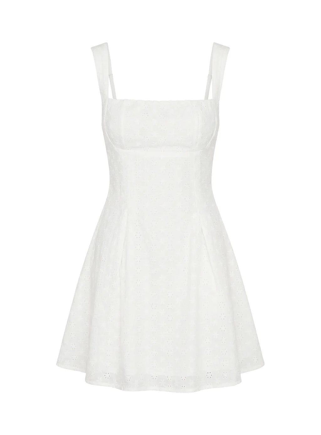 Xanthus Embroidered Mini Dress White
