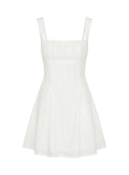 Xanthus Embroidered Mini Dress White