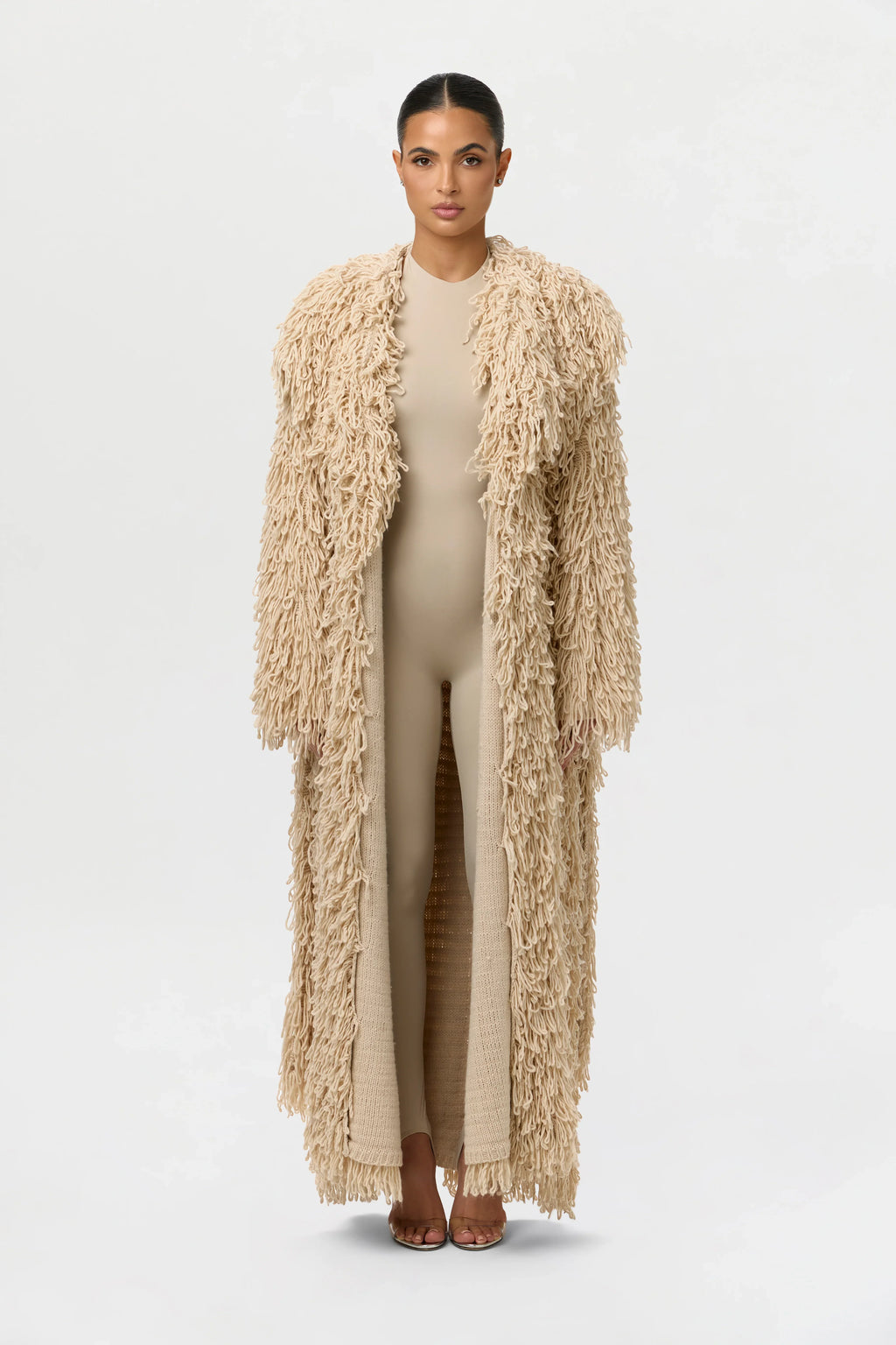 Knit Shaggy Loop Coat