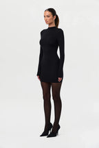 Naked Mock Neck Mini Dress