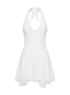 Valorie Halter Mini Dress White