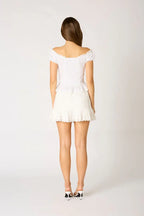 Lace Trim Mini Skirt