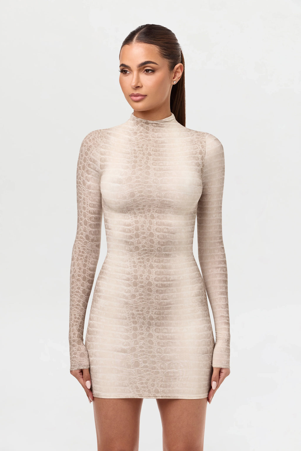 Naked Print Mini Dress