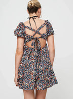 Let's Dance Mini Dress Black Floral