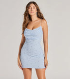 Keira Faux Pearl Strappy Open-Back Mini Dress