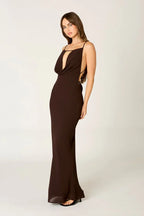 Draped Column Maxi Dress