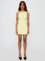 I Know Places Mini Dress Lemon