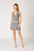 Gingham Halter Top