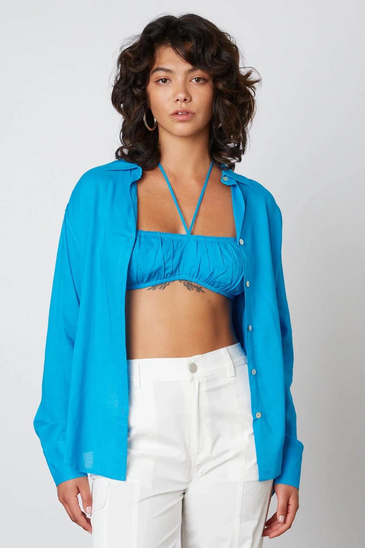 Button Down and Bralette Set