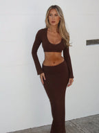 LUCIANA TOP CHOCOLATE