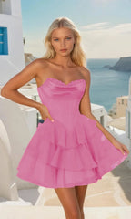 Strapless Short Homecoming Dress