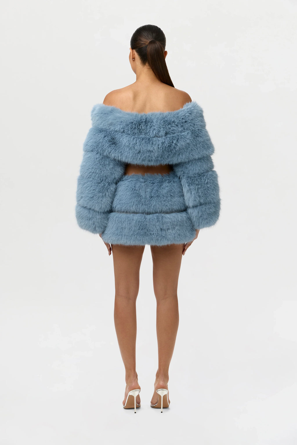 Faux Fur Off-Shoulder Pelted Top