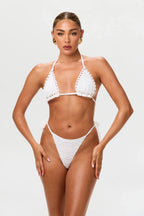 Crochet Triangle Halter Tie Bikini