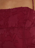 Delamere Mini Dress Burgundy Burnout