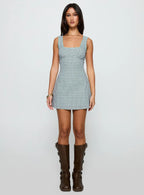 Dasha Mini Dress Blue / Brown Check