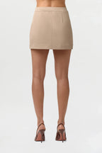 Twill High Waist Mini Skirt