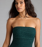 Glittering Magic Strapless A-Line Mini Dress