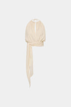 Draped Halter Top | Ivory