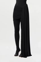 Naked Ruched Drape Mini Skirt
