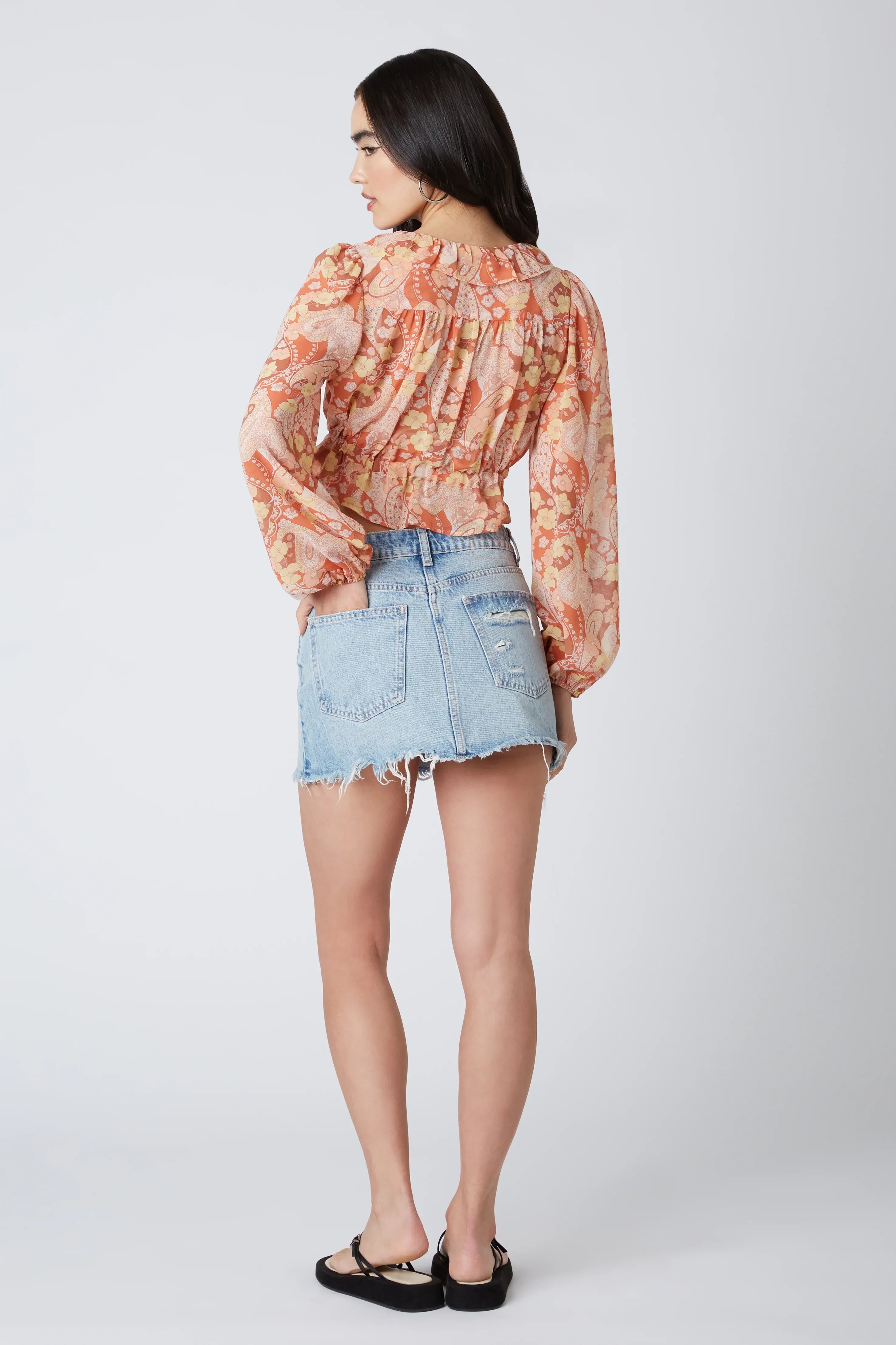 Retro Chiffon Blouse
