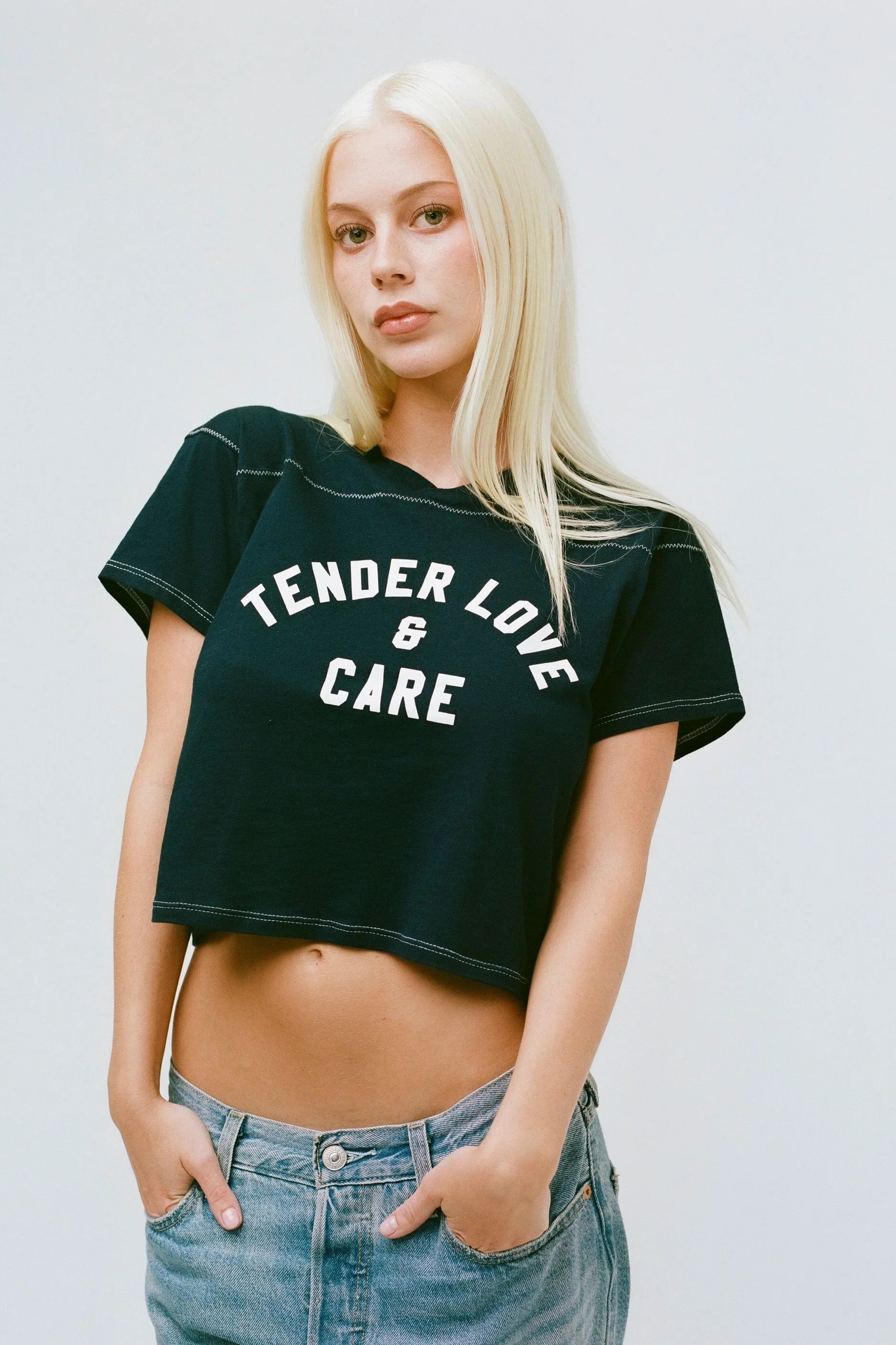 THE TLC TEE IN NAVY