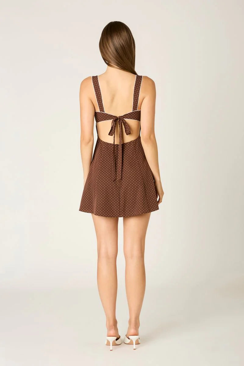Dotted A-line Mini Dress